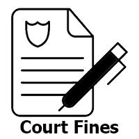 Court Fines Black and White